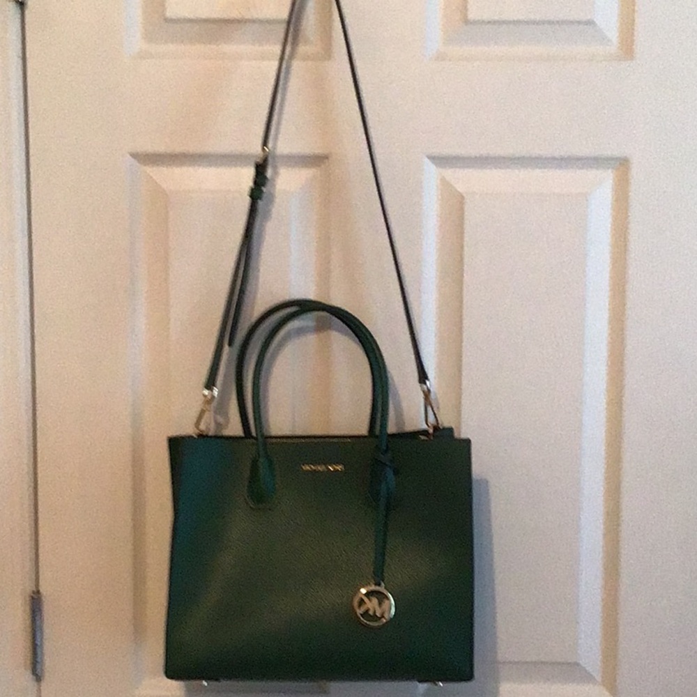 Michael Kors Green Leather Tote Bag